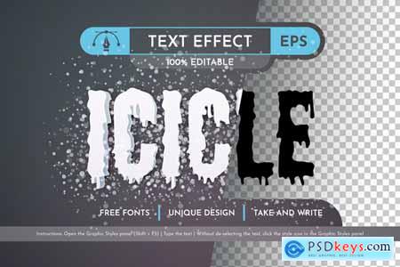 Icicle - Editable Text Effect, Font Style
