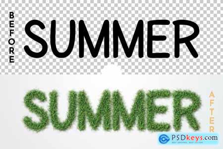 Summer Grass - Editable Text Effect, Font Style