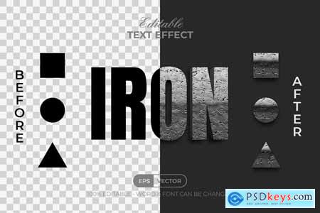Iron Text Effect Texture Style
