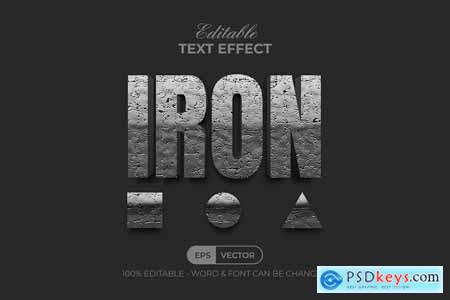 Iron Text Effect Texture Style