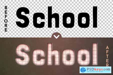 Retro School - Editable Text Effect, Font Style