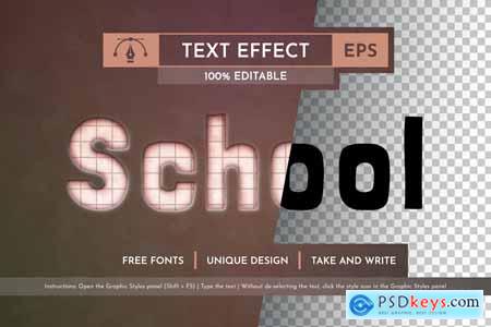 Retro School - Editable Text Effect, Font Style