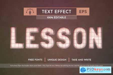 Retro School - Editable Text Effect, Font Style
