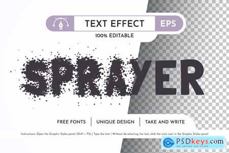 Sprayer - Editable Text Effect, Font Style