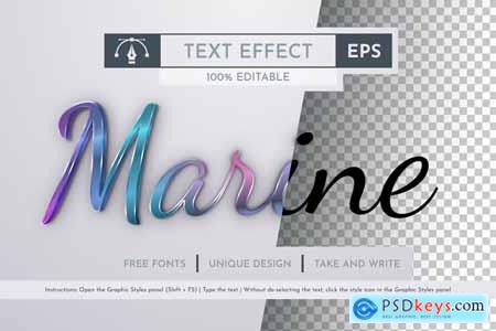 Marine - Editable Text Effect, Font Style