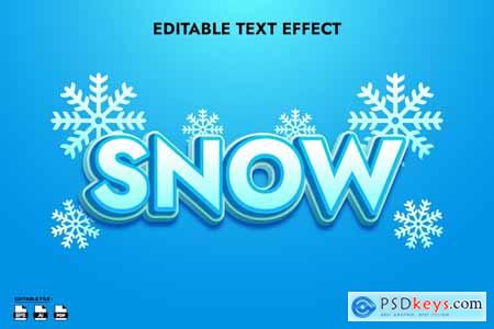 Snow editable text effect