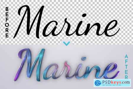 Marine - Editable Text Effect, Font Style