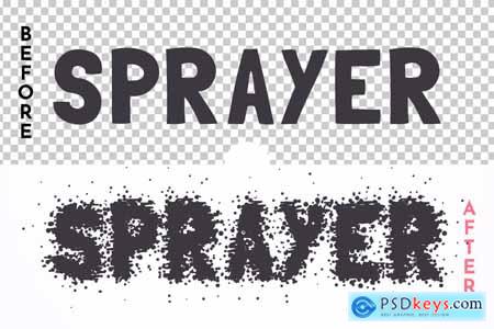 Sprayer - Editable Text Effect, Font Style