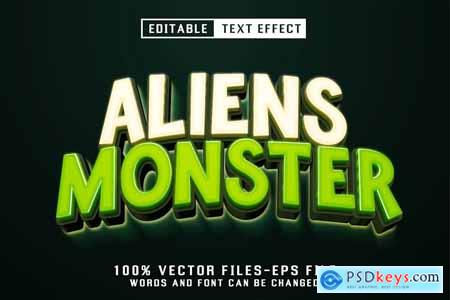 Aliens Monster Editable Text Effect