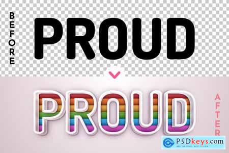 Proud - Editable Text Effect, Font Style