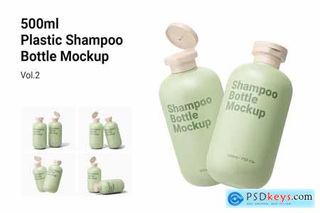 500ml Squeeze Shampoo Bottle Mockup Vol.2