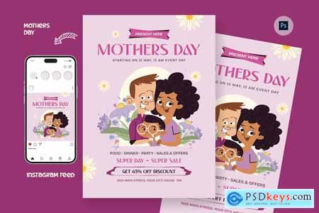 Win Mothers Day Flyer Design Template