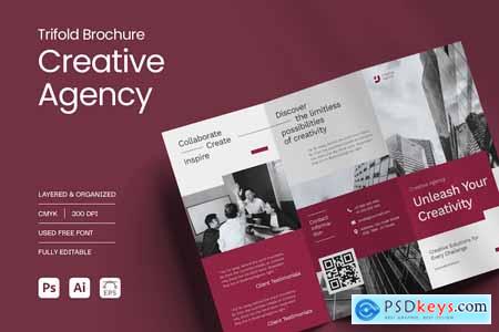 Creative Agency Trifold Brochure Template