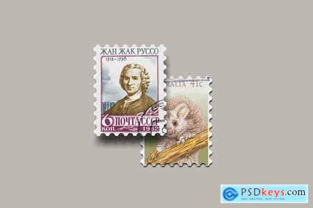 Postage Stamps mockup