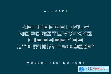 Genowes - Modern Techno Font