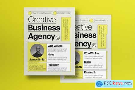 Green Neo Brutalism Creative Business Agency Flyer