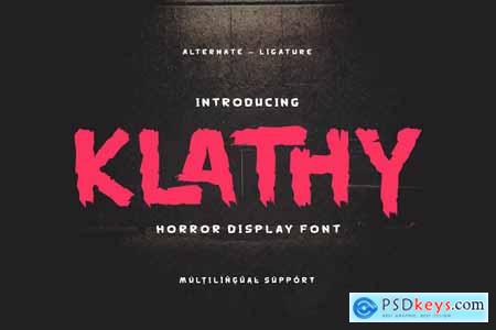 Klathy - Horror Display Font