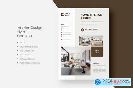 Interior Design Flyer Template Design