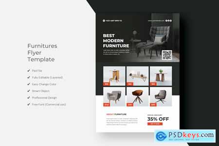 Furniture Flyer Template Design BPACS8Y