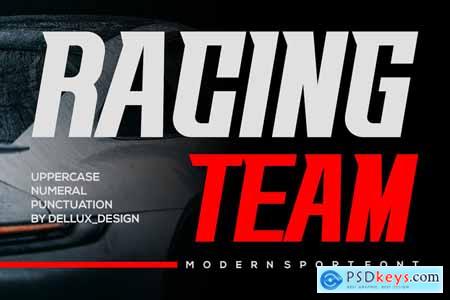 Racing Team - Modern Sport Font
