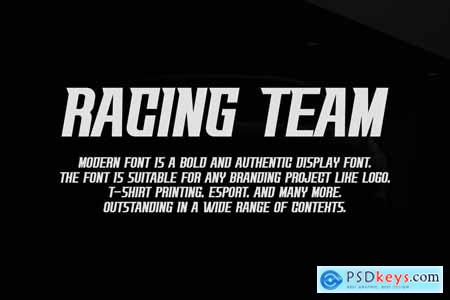 Racing Team - Modern Sport Font