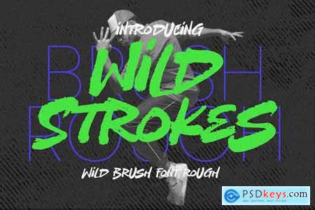 Wild Strokes - Wild Brush Font Rough