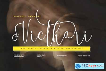 Victhori - Fancy Script Font