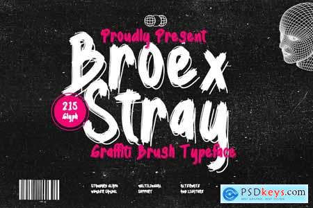 Broex Stray - Graffiti Brush Font