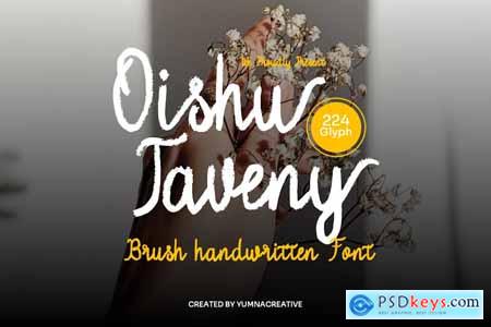 Oishu Taveny - Brush Handwritten Font