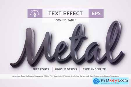 Black Editable Text Effect, Graphic Style