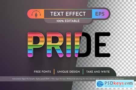 Pride 3D - Editable Text Effect, Font Style