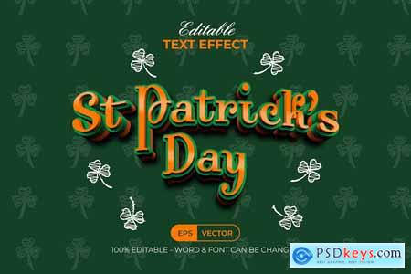 St Patrick's Day Text Effect 3D Curved Style