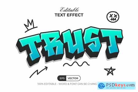 Trust Text Effect Graffiti Style