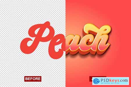 3D Peach Text Effect