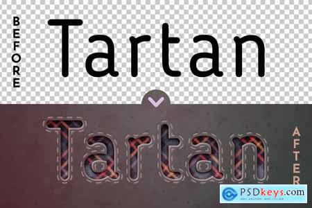 Textile Tartan - Editable Text Effect, Font Style