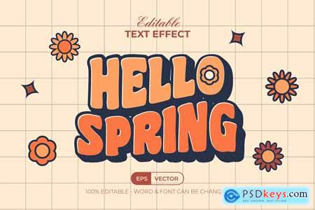Hello Spring Text Effect Style