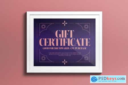 Purple Minimalist Gift Certificate