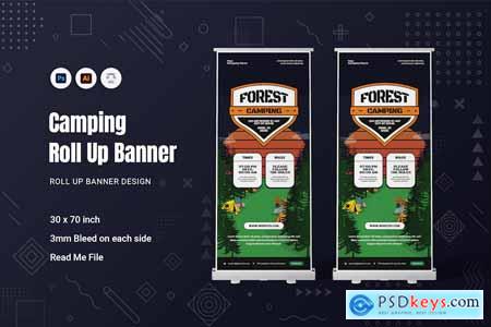 Camping Roll Up Banner