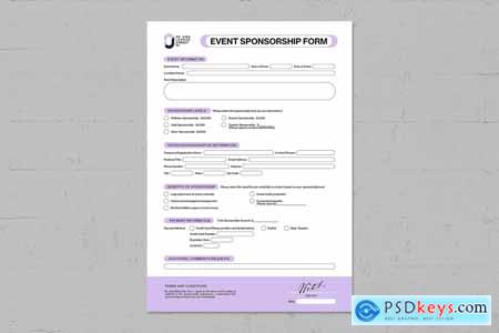 Event Sponsorship Form Template