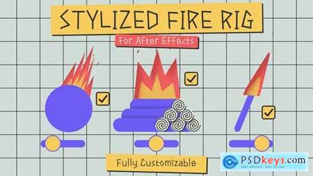 Fully Customizable Stylized 2d Fire Rig for After Effects 51996925