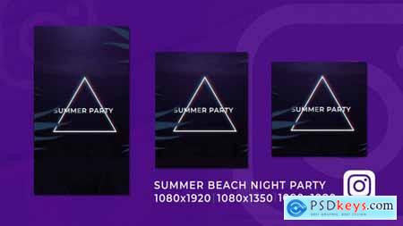 Tropical Summer Beach Night Party Instagram Reel 52003634