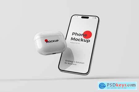 Iphone & Airpods Mockup