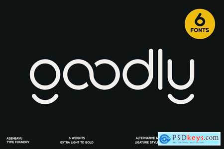 Goodly - Geometric Rounded Fonts Family