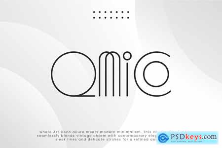 Qmico - Modern Minimal Art Deco Font