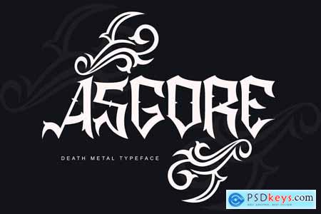 Asgore Death Metal Typeface