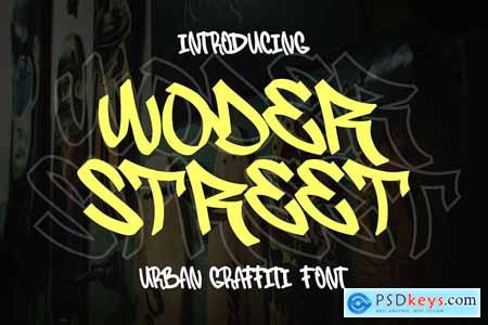 Woder Street - Urban Graffiti Font