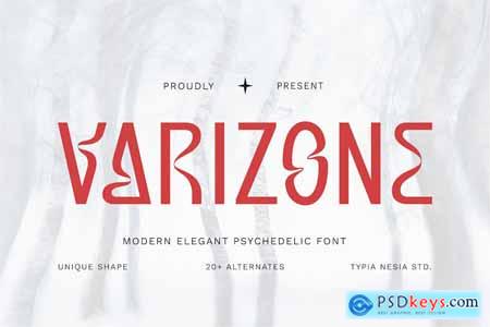 Varizone - Modern Elegant Psychedelic Font