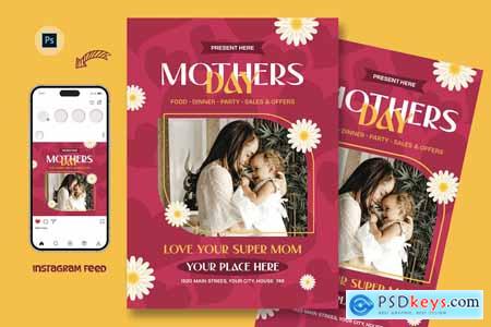 Seasonal Mothers Day Flyer Design Template