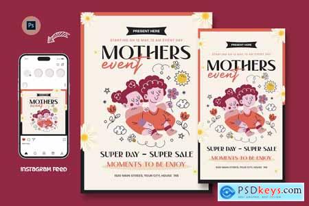 Clipart Mothers Day Flyer Design Template