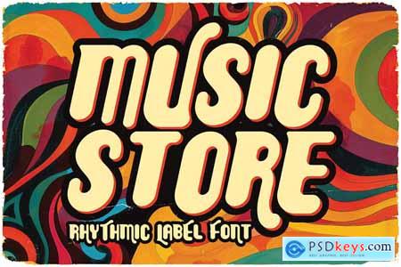 Music Store Retro Rounded Font